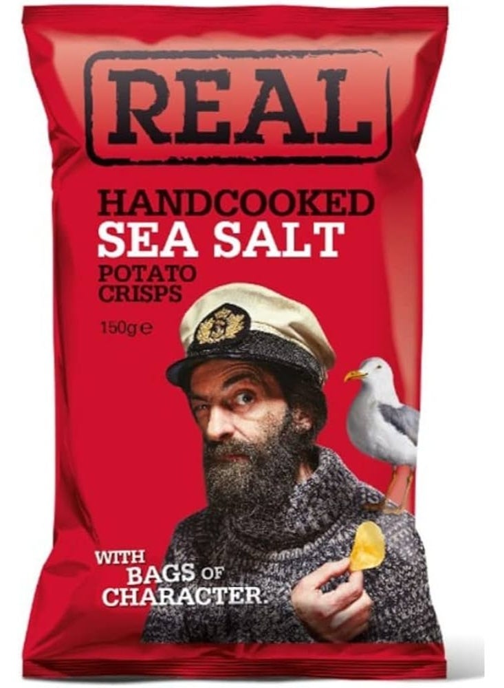 ريل رقائق البطاطس المقلية يدوياً بالملح البحري – عبوة 150 جرام، 10 حبات | وجبات خفيفة مقرمشة ممتازة - Image 1